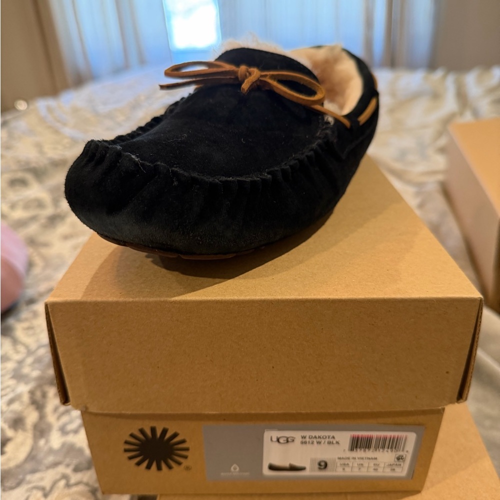 UGG Black Dakota Moccasin Slippers